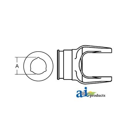 A & I Products Outer Tube Yoke 4" x3" x2" A-BP204016851